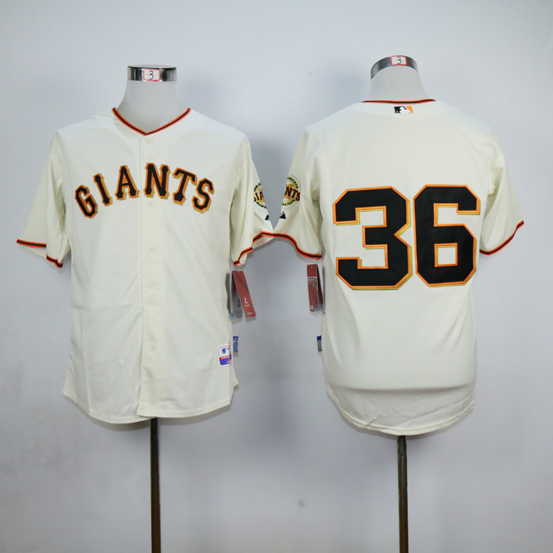 Men San Francisco Giants 36 Perry Cream MLB Jerseys